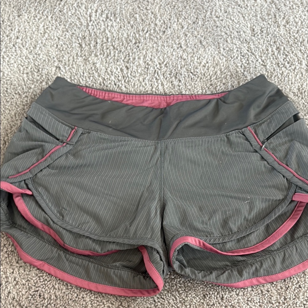 Gray and Pink Women's Shorts